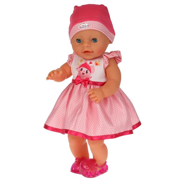 Пупс озвучка МАЛЫШАРИКИ Нюшенька 40см, пьет, пис, закр глазки, 15 песен, 4 акс КАРАПУЗ в кор.8шт