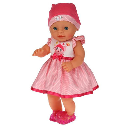 Пупс озвучка МАЛЫШАРИКИ Нюшенька 40см, пьет, пис, закр глазки, 15 песен, 4 акс КАРАПУЗ в кор.8шт