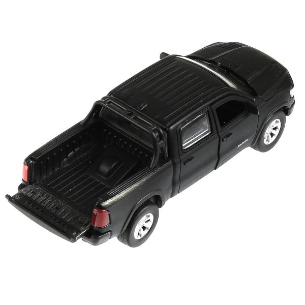 RAM1500-13MAT-BKМашина металл DODGE RAM 1500 REBEL МАТОВЫЙ 13 см, двер, баг, инер, чер, кор. Технопа