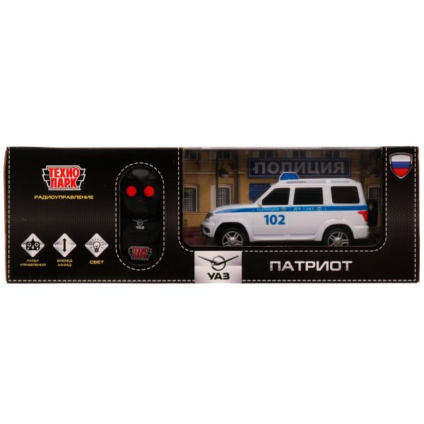 Technoparc. Машина р/у "УАЗ Патриот полиция" 15,5 см, свет, белый, кор. ART.PATRIOT-15RCPOL-WH