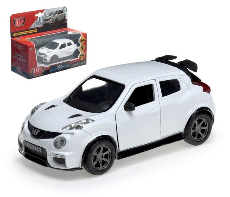 Machine métallique NISSAN JUKE-R 2.0 dline 12 cm, double, bagage, iner, blanc, cor. Parc technologique dans le cor.2*36шт