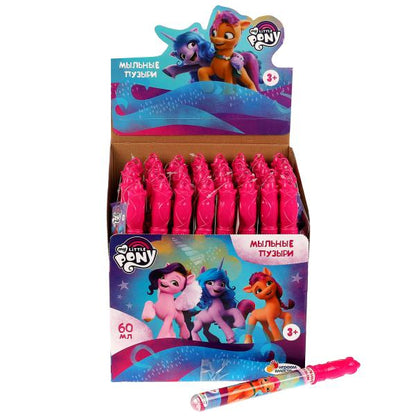 Мыльные пузыри МОЙ МАЛЕНЬКИЙ ПОНИ 60 мл, в колбе 27 см Играем вместе уп-48шт в кор.3уп