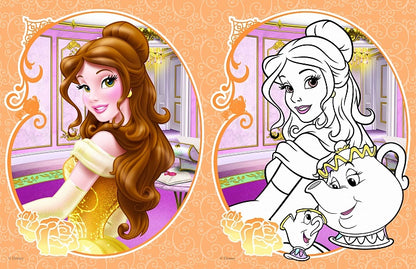 Disney.Принцесса.Наклейки и раскраски (фиолетовая)