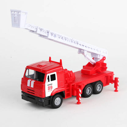 МАШИНА "ТЕХНОПАРК" МЕТАЛЛ. ИНЕРЦ. КАМАЗ ПОЖАРНАЯ, СВЕТ+ЗВУК, 1:43, ОТКРЫВ. ДВЕРИ В КОР. в кор.2*24шт