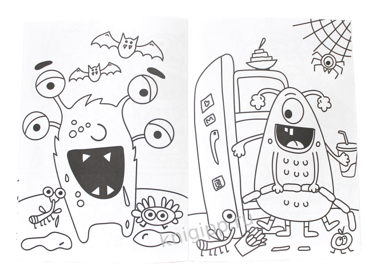 РАСКРАСКА А4 эконом. МОНСТРИКИ