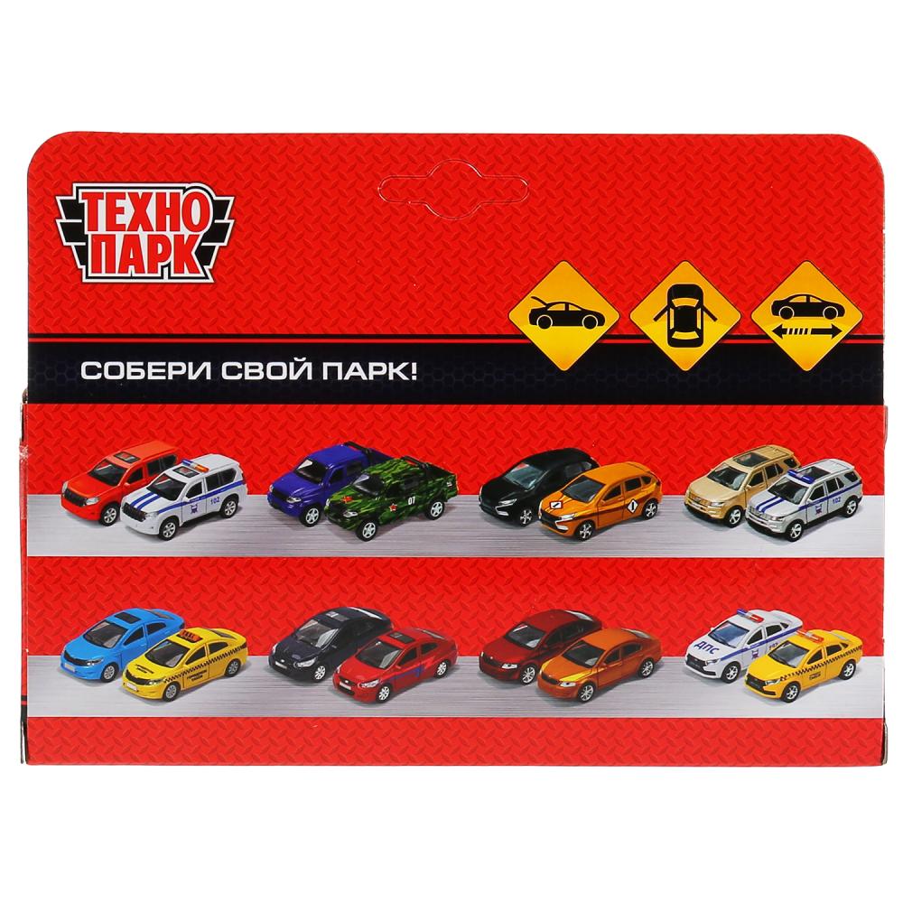 HUM2-12-YE299813 Машина металл HUMMER H2 длина 12 см, двери, багаж, инерц, желтый, кор. Технопарк в