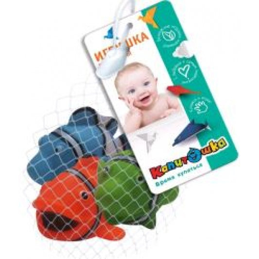 Игрушки для ванной в сетке КАПИТОШКА в кор.2*60шт