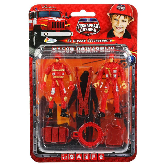 НАБОР СОЛДАТИКОВ ПОЖАРНЫЕ, С АКСЕСС. НА БЛИСТЕРЕ "ИГРАЕМ ВМЕСТЕ" в кор.2*80шт