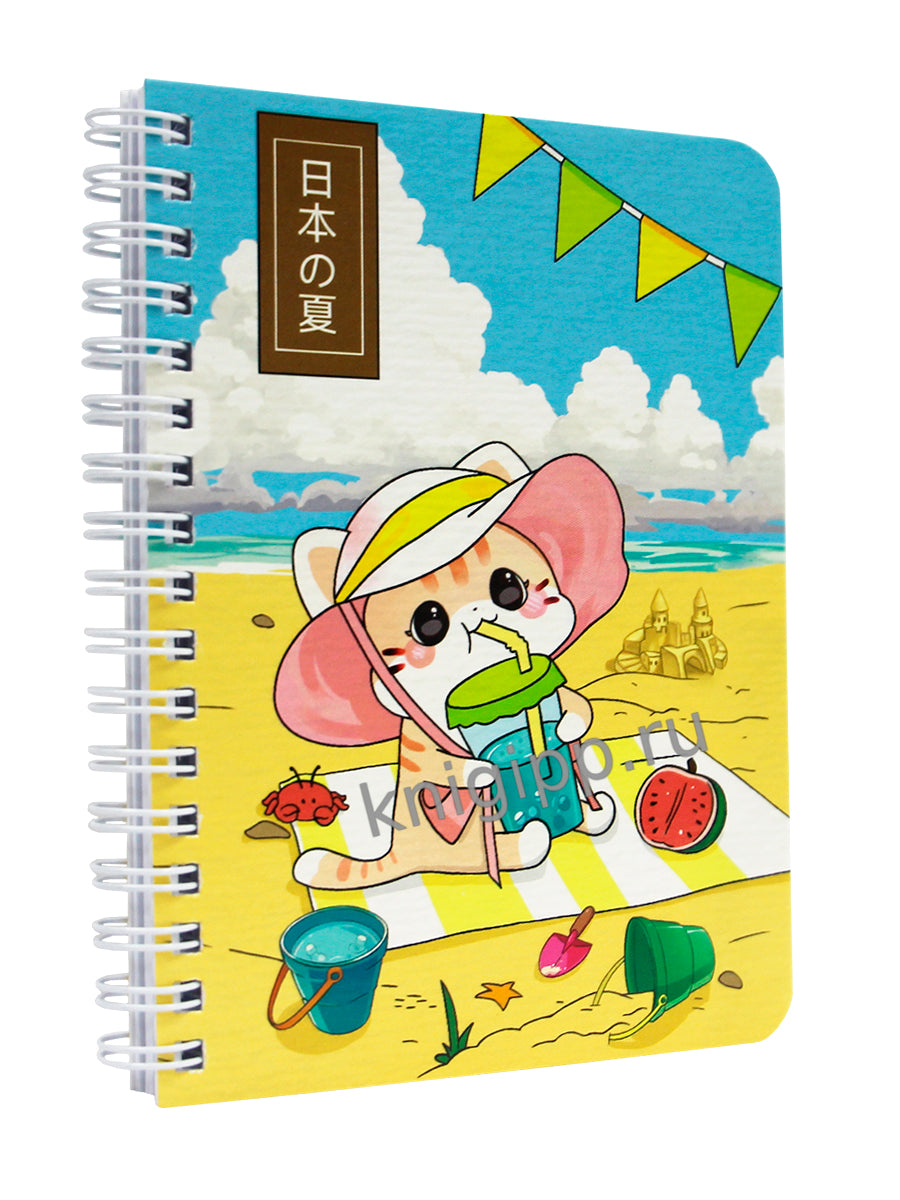 БЛОКНОТ ТОЧКАБУК Peu. КОТИК НА ПЛЯЖЕ