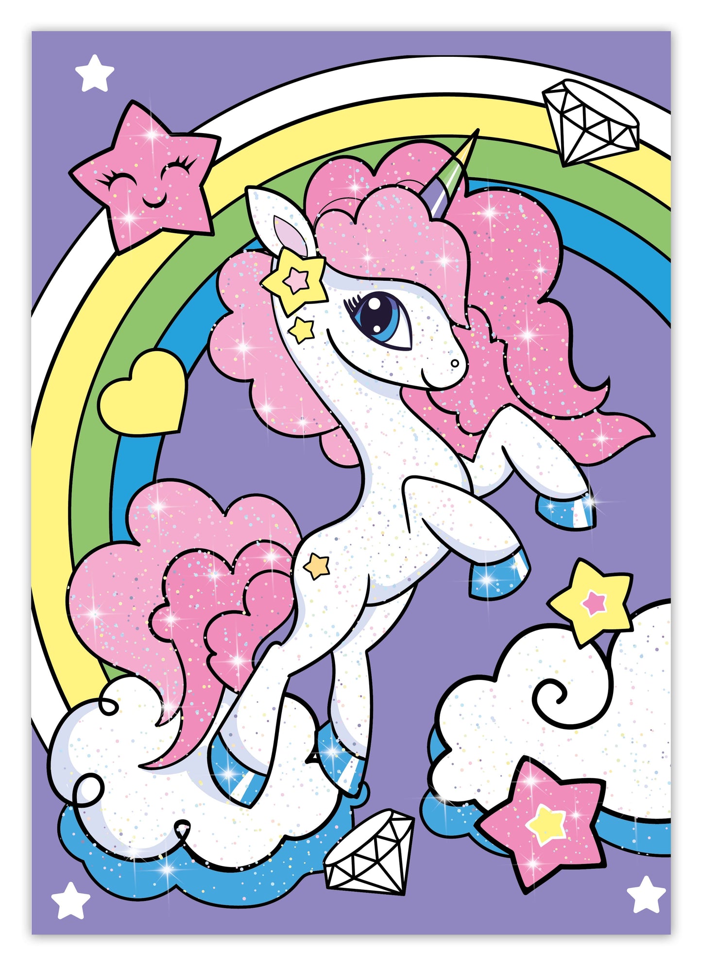 Набор для творчества. Раскраска с блестками "Единорог"