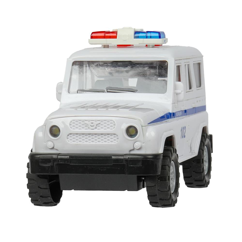 Машина пластик свет-звук ПОЛИЦИЯ 16 см, инерц., кор. Технопарк в кор.2*48шт