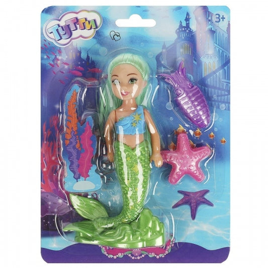 Кукла русалка 14 см, с акс., блист. Тутти в кор.2*180шт