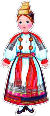 Ф-9606 Plaque de commande A3. Costume de fête pour les jeunes (avec ceintures pour le lac) - группа Костюмы