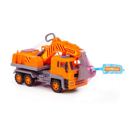 Полесье. "Алмаз" автомобиль-экскаватор №2 инерционный (в сеточке) арт.87911 /6