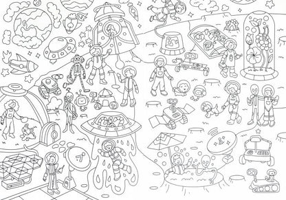 РАСКРАСКА-ВИММЕЛЬБУХ. КОСМИЧЕСКИЕ ПРИКЛЮЧЕНИЯ