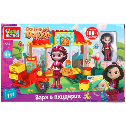 СКАЗОЧНЫЙ ПАТРУЛЬ конструктор Варя в пиццерии, 111 дет. Город мастеров в кор.2*18шт