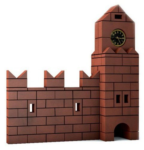 КОНСТРУКТОР "КРЕМЛЬ" ИЗ НАСТОЯЩИХ КИРПИЧИКОВ (130 ДЕТАЛЕЙ) в кор.5шт