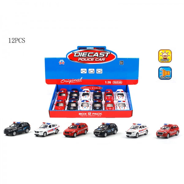 Машина металл. инерц. свет+звук HT66-10A в дисплее уп-12шт в кор.2*12уп