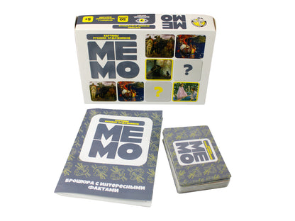 Игра настольная МЕМО "Картины русских художников" (50 cartes)
