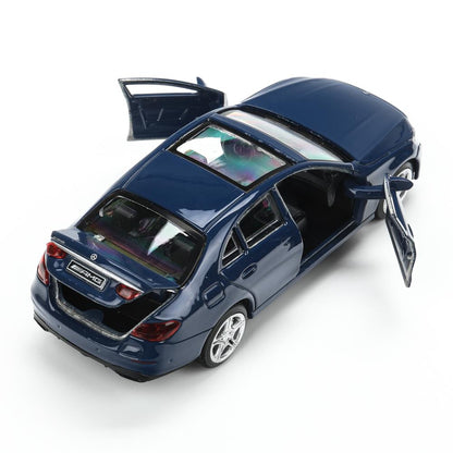 Машина металл MERCEDES-BENZ classe e amg 12см, дв,баг,ин,синий, кор. Parc technologique dans le cor.2*36шт