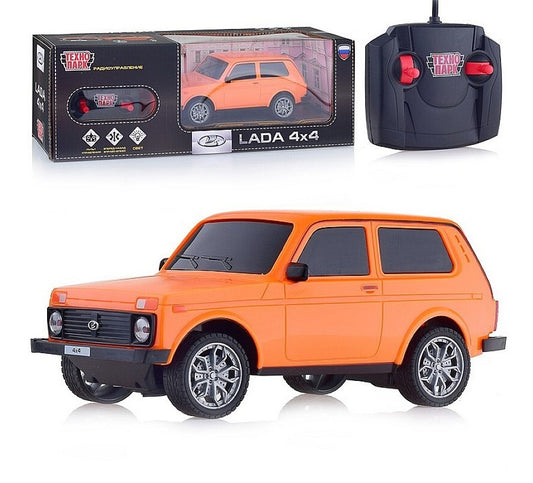 LADA4X4-18L-OR327393 Машина р/у LADA 4x4 18 см, свет, оран, кор. Технопарк в кор.24шт