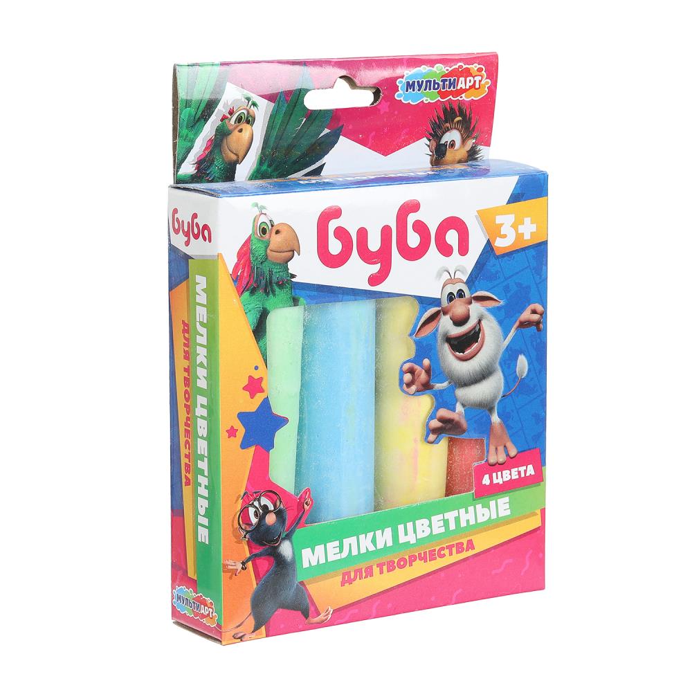 Мелки цветные мультиарт, 4 цв БУБА МУЛЬТИ АРТ в кор.48наб