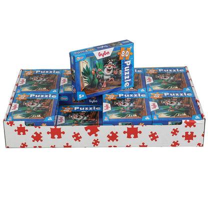 Буба. Пазлы классические в коробке. Пазл 80 деталей. Умные игры в уп.16шт в кор.8уп