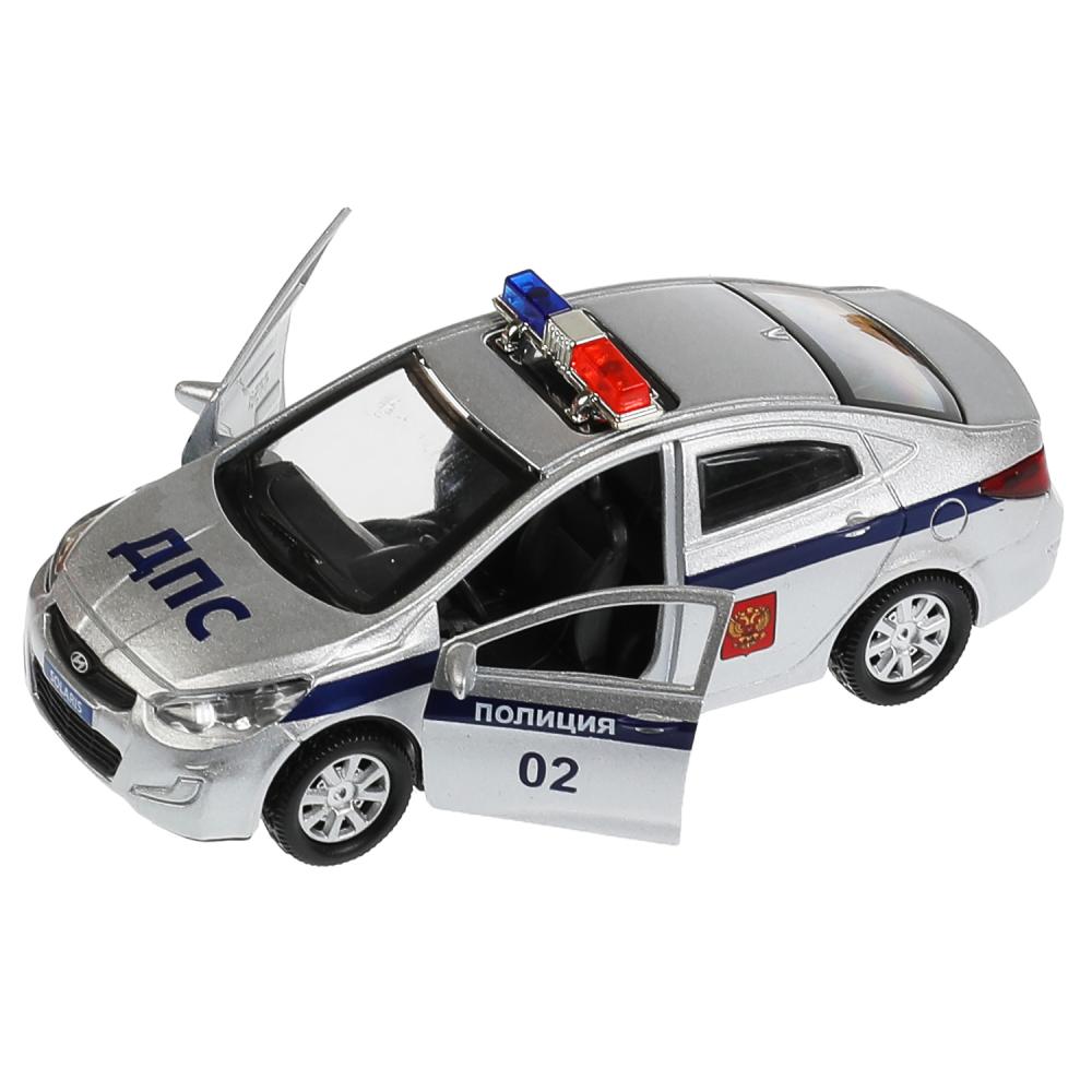 Машина металл KIA RIO/HYUNDAI SOLARIS 12 см,двери,багаж,инер,ассор,кор. Технопарк уп-12шт в кор.6уп