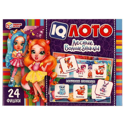 Лесные волшебницы. QI ЛОТО. Un jeu passionnant. 138х189х32 mm. Умные игры в кор.24шт