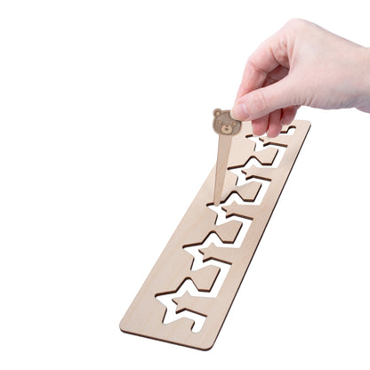 Игра развивающая деревянная "Магические линейки" (трафареты)