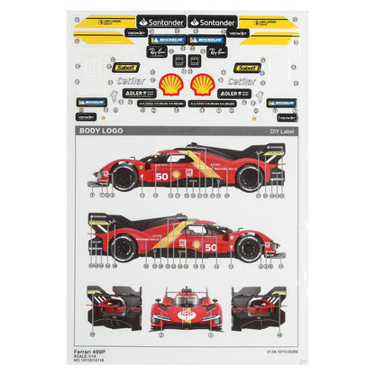 Машина р/у ferrari 499p 1:14, свет, 2 ск-ти, двери открываются Rastar в кор.6шт