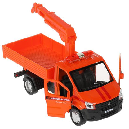 Машина металл ГАЗЕЛЬ NEXT АВАРИЙНАЯ СЛУЖБА 16 см, двер, подв дет, ин, кор. Parc technologique dans le cor.2*30шт