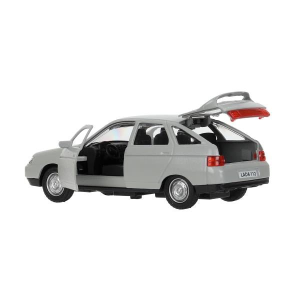 Машина металл ваз-2112 12 см, двери, багаж, светло-коричневый, кор. Технопарк в кор.2*36шт
