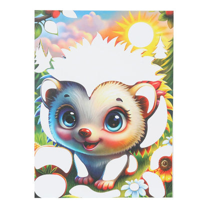 Аппликация песком с блестками Ёжик 17*23 см МУЛЬТИ АРТ в кор.100шт