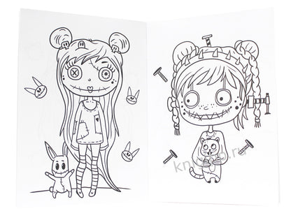 РАСКРАСКА - СТРАШИЛКА. УЖАСНЫЕ МИЛАШКИ