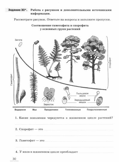 Биология 7кл Рабочая тетр. Многообр.растен.Бактери