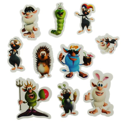 Игрушка пластизоль для ванны БУБА набор стикеров ева 10 шт, сетка КАПИТОШКА в кор.50наб