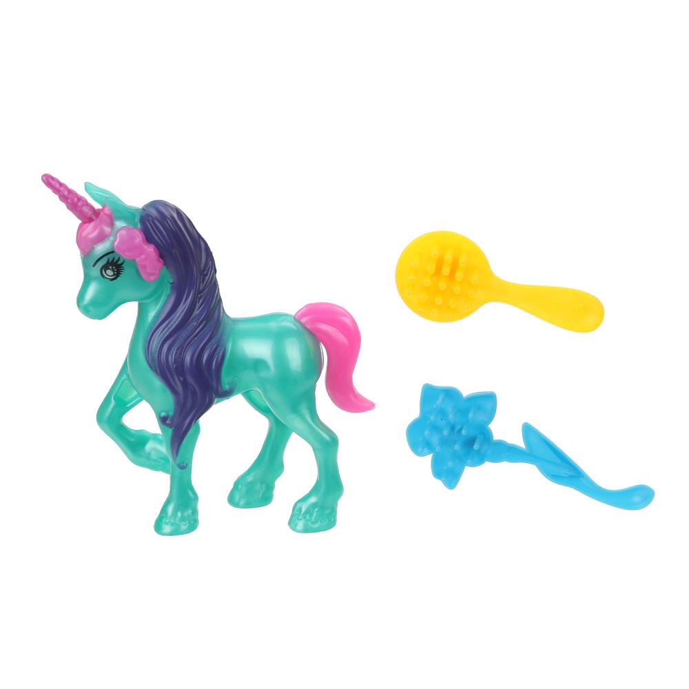 Единорог 10см, пластиковый, аксессуары 2шт Тутти в кор.2*180шт