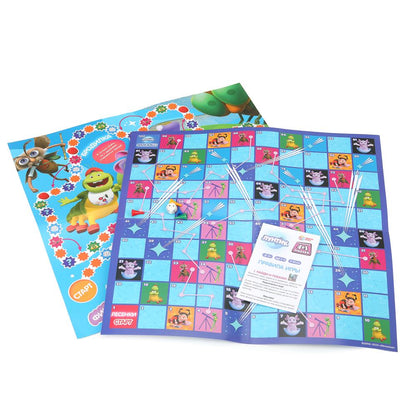 Luntik. Настольная игра-квадрат 4в1. 250х250х55 mm. Умные игры в кор.10шт