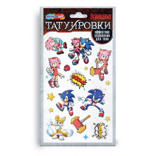 Тату эми и Соник, 1 liste, dans le paquet МУЛЬТИ АРТ в кор.200шт