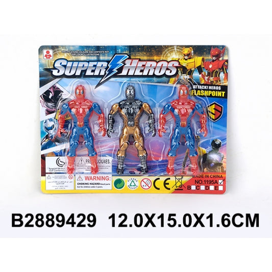 Набор фигурок героев на картоне в кор.4*360шт