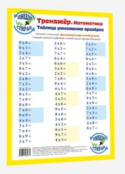 Справочные материалы: Тренажёр. Математика. Таблица умножения (А4)