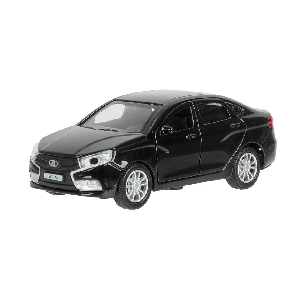 Машина металл LADA vesta 11,5 см, двери, черный, кор. Технопарк в кор.2*36шт