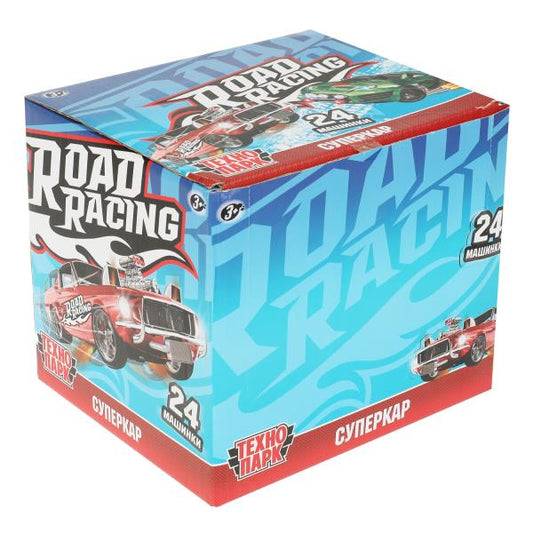 Машина металл ROAD RACING SUPERKAR 7,5 см, в ассортименте, фары Технопарк уп-24шт в кор.32уп