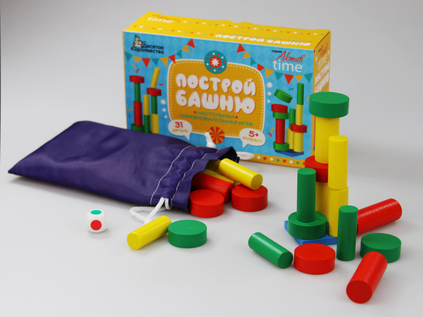 Игра настольная "Построй башню" (для большой компании) серия АКТИВ время