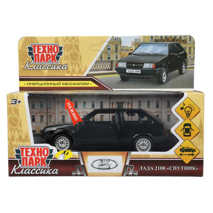 Machine en métal pour LADA Lada 2108 "СПУТНИК", 12 cm, extérieur, sac, moteur, dans la carrosserie du parc technologique dans la carrosserie 2*36 pouces