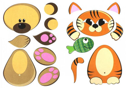 Аппликация А4 ДЛЯ МАЛЫШЕЙ. ЛЮБИМЫЕ ЖИВОТНЫЕ