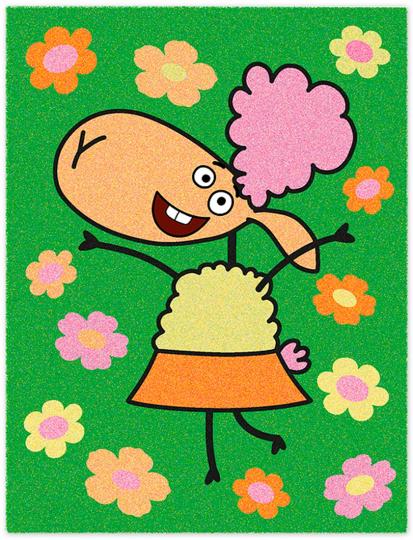 Отель у овечек. Фреска из песка картина "Овечка Белла с цветами"