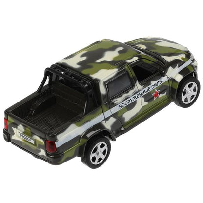Игрушка пластик свет- ВОЕННАЯ БАЗА 22 см, УАЗ ПИКАП, КАМУФЛЯЖ, кор. Технопарк в кор.2*18шт
