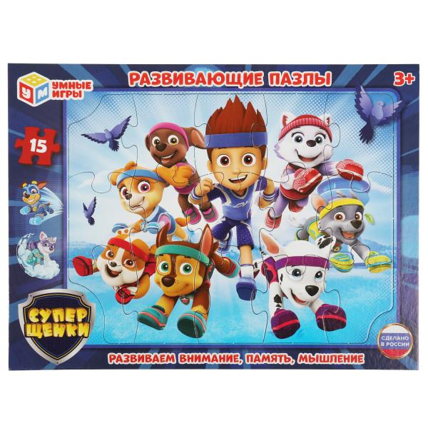 Superщенки. Le jeu de figurines est dans le cadre. 15 détails. 285х215мм. Умные игры в кор.50шт